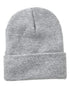 Custom Sportsman SP12SL 12" Sherpa Lined Beanie | Insulated Knit Hat - Heather Grey - The Luua Company