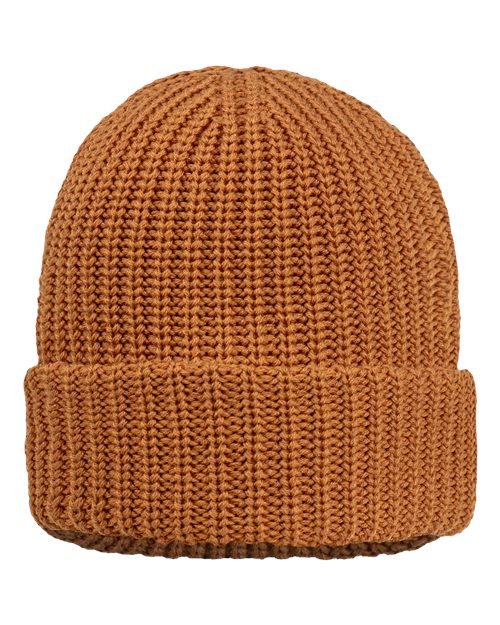 Custom Sportsman SP90S 12" Slouch Beanie | Relaxed Thin Knit Lifestyle Hat - Coyote Brown - The Luua Company