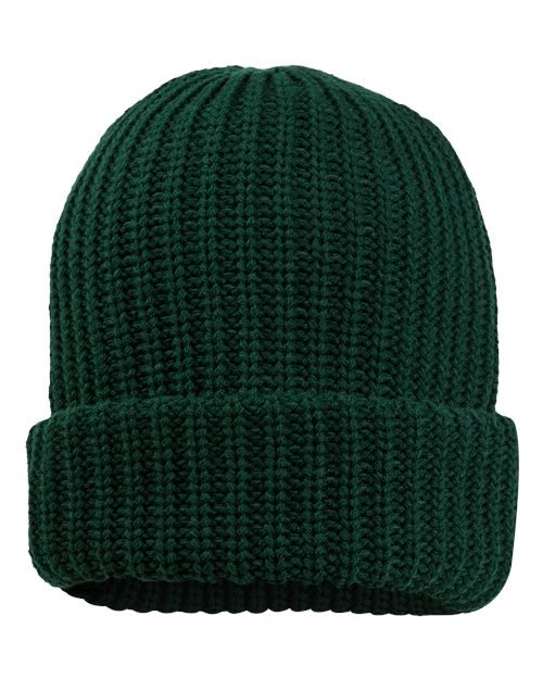 Custom Sportsman SP90S 12" Slouch Beanie | Relaxed Thin Knit Lifestyle Hat - Forest Green - The Luua Company