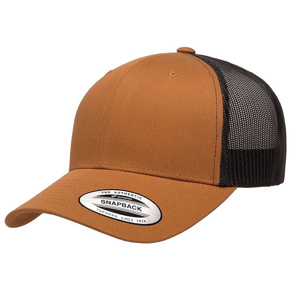 Custom Yupoong 6606 Retro Trucker Hat | Personalized Leather Patch Cap (TEST)