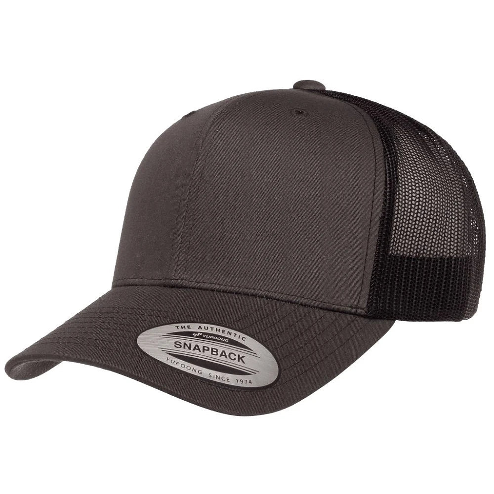 Custom Yupoong 6606 Retro Trucker Hat | Personalized Leather Patch Cap (TEST)