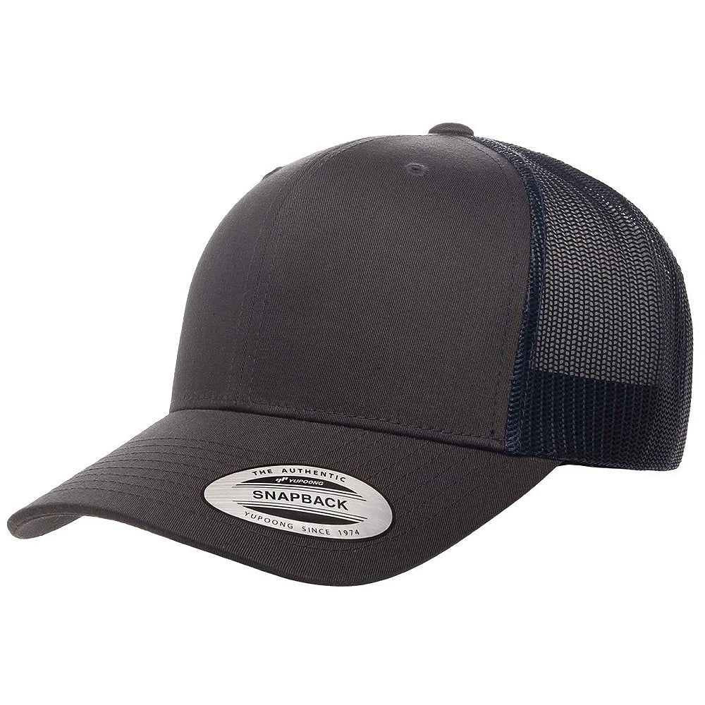 Custom Yupoong 6606 Retro Trucker Hat | Personalized Leather Patch Cap (TEST)