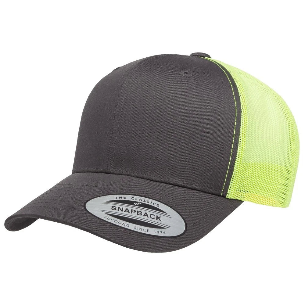 Custom Yupoong 6606 Retro Trucker Hat | Personalized Leather Patch Cap (TEST)