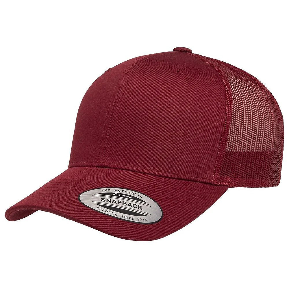 Custom Yupoong 6606 Retro Trucker Hat | Personalized Leather Patch Cap (TEST)