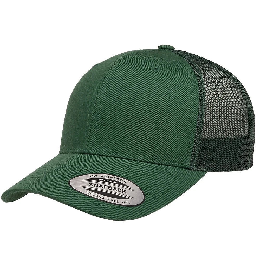 Custom Yupoong 6606 Retro Trucker Hat | Personalized Leather Patch Cap (TEST)