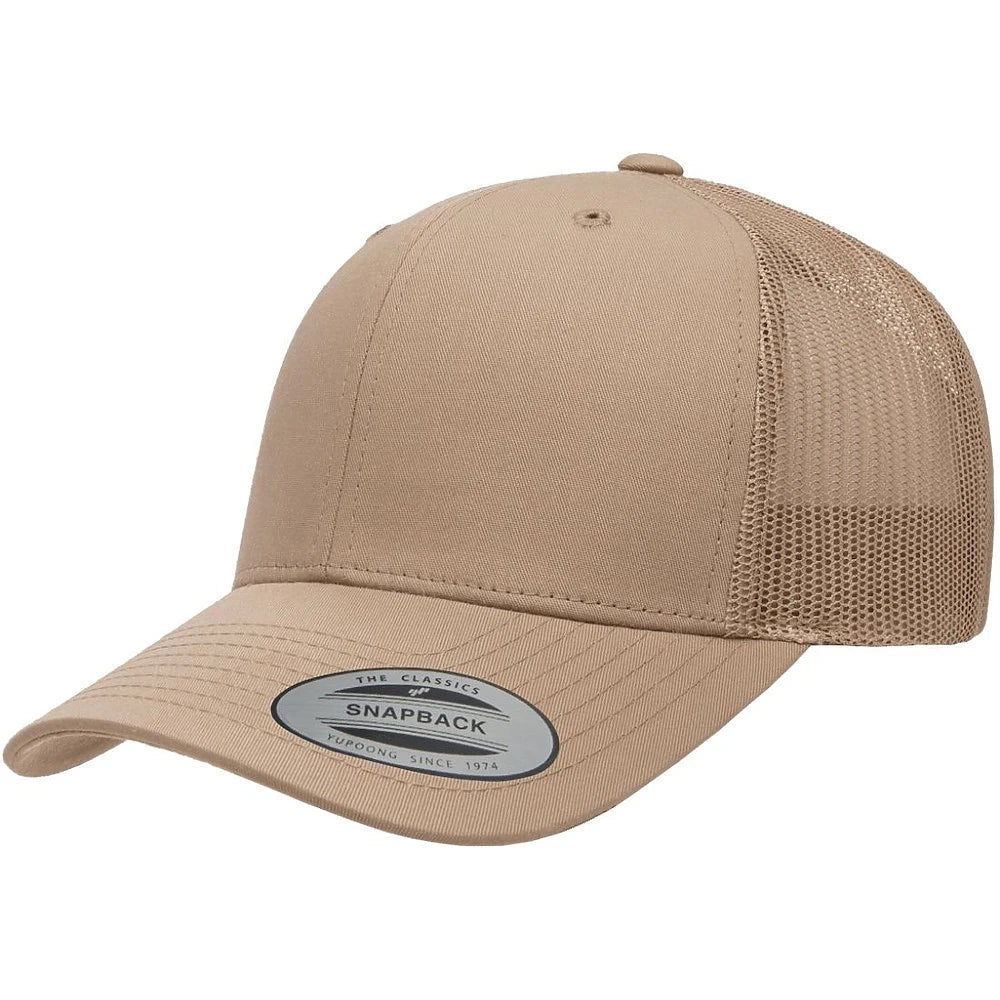 Custom Yupoong 6606 Retro Trucker Hat | Personalized Leather Patch Cap (TEST)