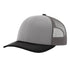 Custom Richardson 112 Trucker Hat | Leather Patch Hats - Grey/ Charcoal/ Black - The Luua Company