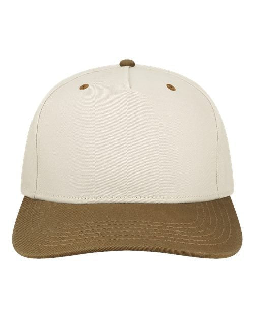Heritage Twill Cap - Stone/ Brown - The Luua Company