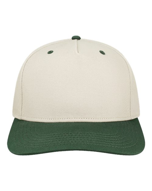 Heritage Twill Cap - Stone/ Dark Green - The Luua Company