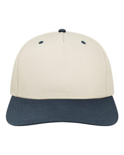 Heritage Twill Cap - Stone/ Navy - The Luua Company
