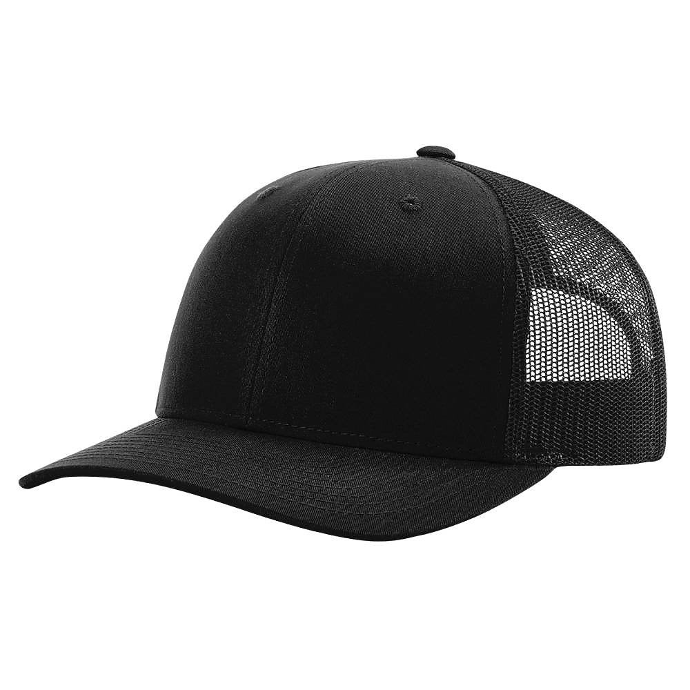 Richardson 115 Custom Hat | Low Profile Trucker in Black - The Luua Company