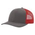 Richardson 115 Custom Hat | Low Profile Trucker in Charcoal/ Red - The Luua Company