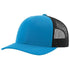 Richardson 115 Custom Hat | Low Profile Trucker in Cyan Blue/ Black - The Luua Company