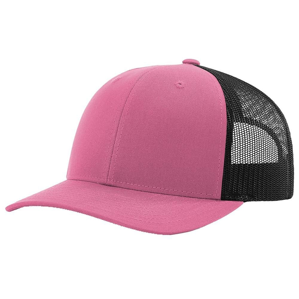 Richardson 115 Custom Hat | Low Profile Trucker in Hot Pink/ Black - The Luua Company