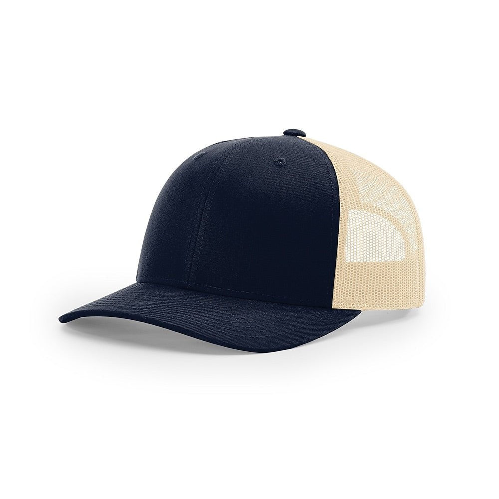 Richardson 115 Custom Hat | Low Profile Trucker in Navy/ Khaki - The Luua Company
