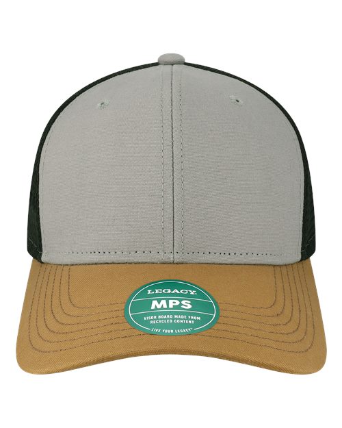 Mid - Pro Snapback Trucker Cap - Grey/ Caramel/ Black - The Luua Company
