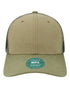 Mid - Pro Snapback Trucker Cap - Khaki/ Sage/ Camo Mesh - The Luua Company