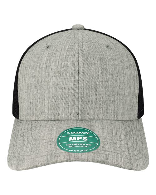 Mid - Pro Snapback Trucker Cap - Melange Grey/ Black - The Luua Company