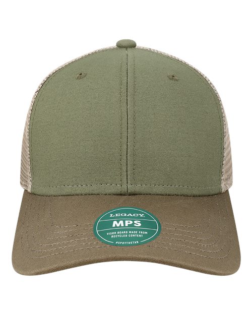 Mid - Pro Snapback Trucker Cap - Olive/ Dark Olive/ Dark Khaki - The Luua Company