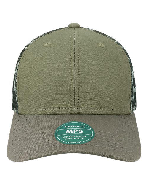 Mid - Pro Snapback Trucker Cap - Olive/ Grey/ Grey Camo - The Luua Company
