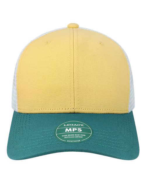 Mid - Pro Snapback Trucker Cap - Yellow/ Marine/ White - The Luua Company
