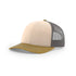 Custom Richardson 112 Trucker Hat | Leather Patch Hats - Mink Beige/ Charcoal/ Amber Gold - The Luua Company