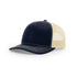 Custom Richardson 112 Trucker Hat | Leather Patch Hats - Navy/ Khaki - The Luua Company
