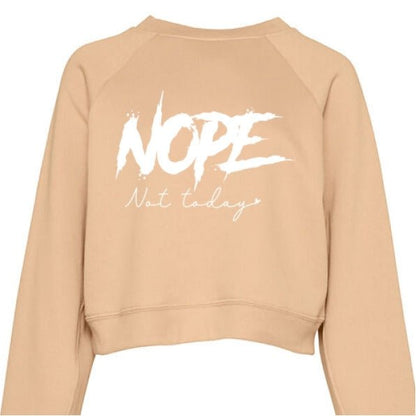 Nope Not Today Womens Cropped Hoodie - The Luua Company