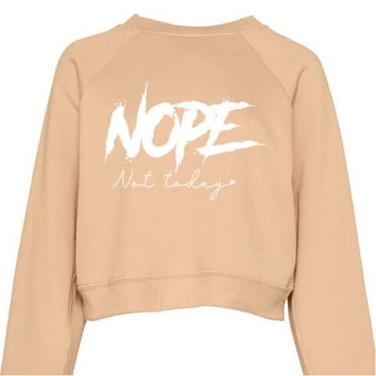 Nope Not Today Womens Cropped Hoodie - The Luua Company