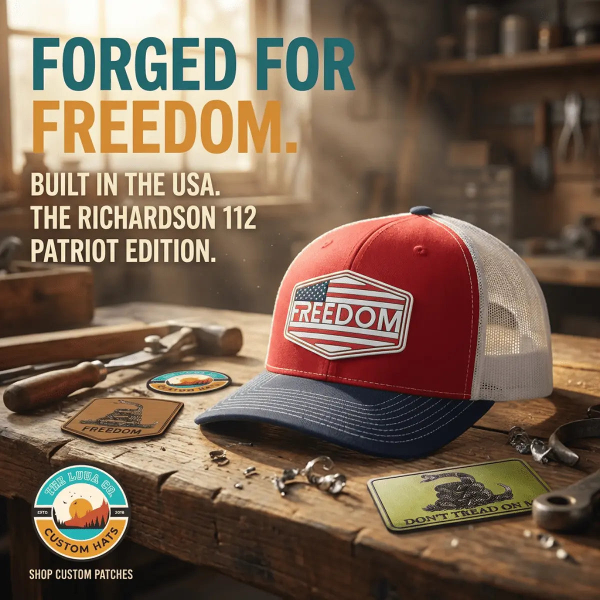 Patriot Edition Richardson 112 - Premium PVC and UV Patches - The Luua Company