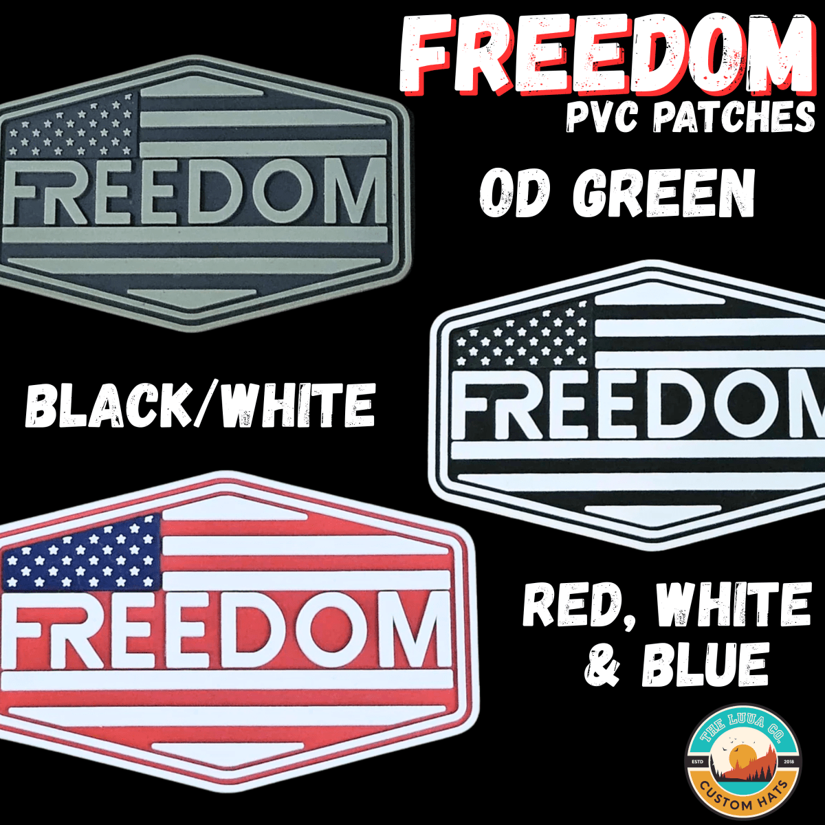 Patriot Edition Richardson 112 - Premium PVC and UV Textured Printed Patches - The Luua Company