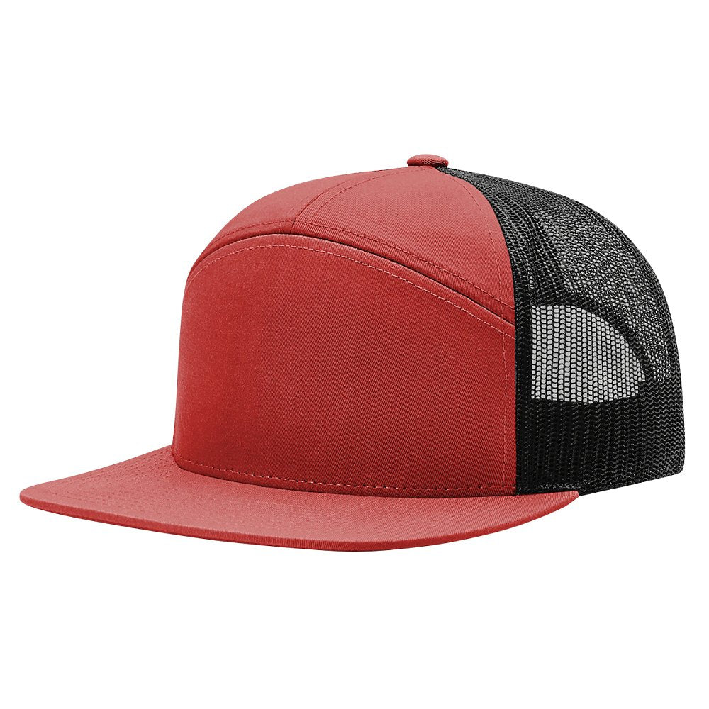 Richardson Flat Bill Hi-Pro 7 Panel Trucker Hats