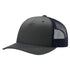 Custom Richardson 112FP Seamless 5-Panel Trucker with Leather Patch in Ombre Blue/ Navy - The Luua Company