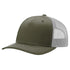 Custom Richardson 112FP Seamless 5-Panel Trucker with Leather Patch in Beetle/ Quarry - The Luua Company
