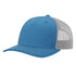 Custom Richardson 112FP Seamless 5-Panel Trucker with Leather Patch in Cobalt/ Grey - The Luua Company