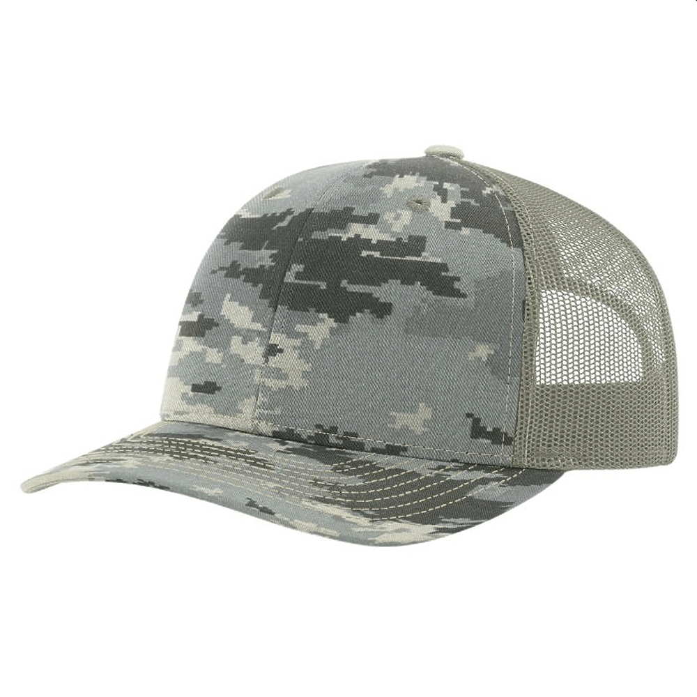 Richardson 112P - Camo Trucker Hat Snapback Caps - The Luua Company