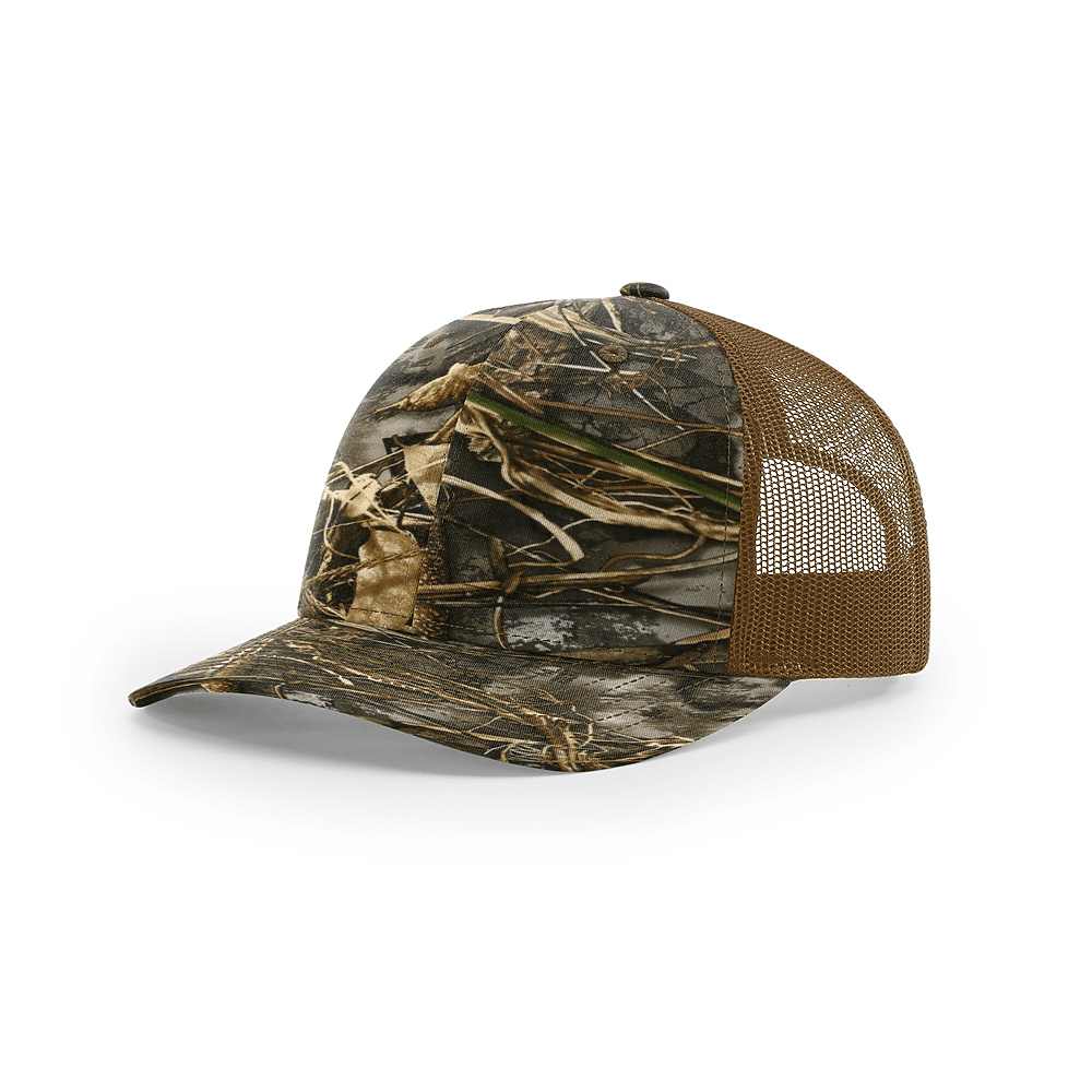 Richardson 112P - Camo Trucker Hat Snapback Caps - The Luua Company