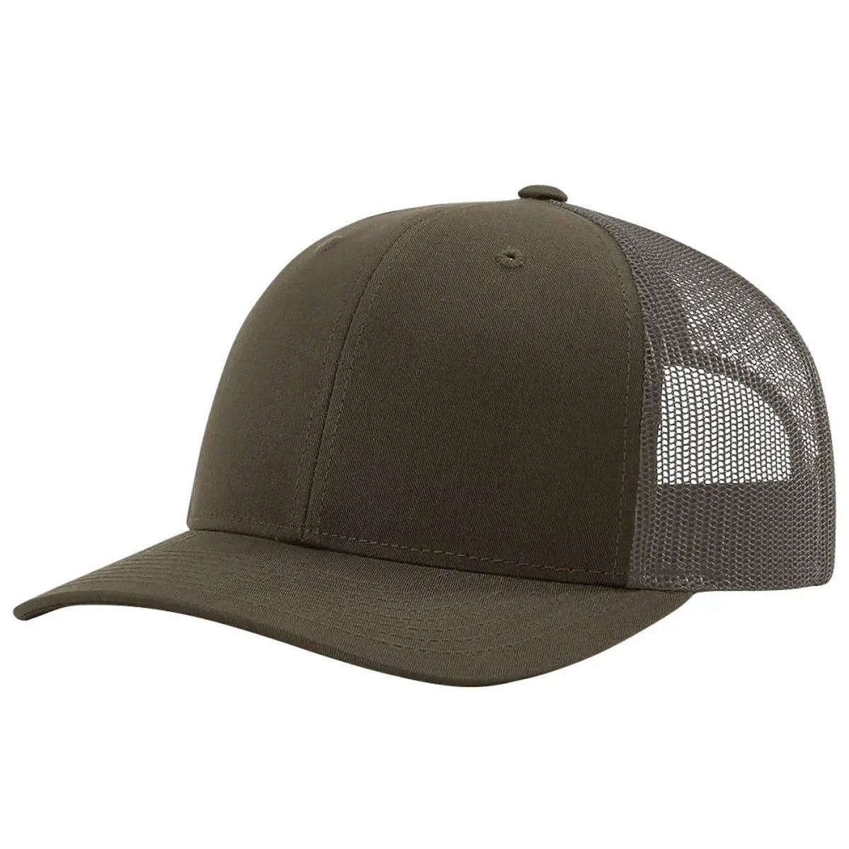 Richardson 115 Custom Hat | Low Profile Trucker in Chocolate Chip/ Grey Brown - The Luua Company