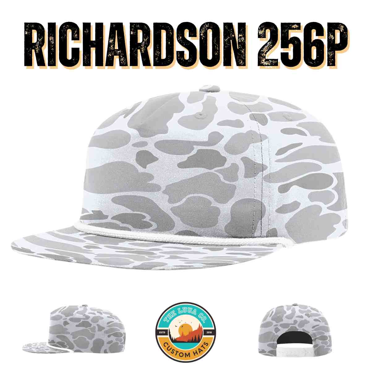 Richardson 256P Umpqua Camo – Personalized Leather Patch "Grandpa" Hat - The Luua Company