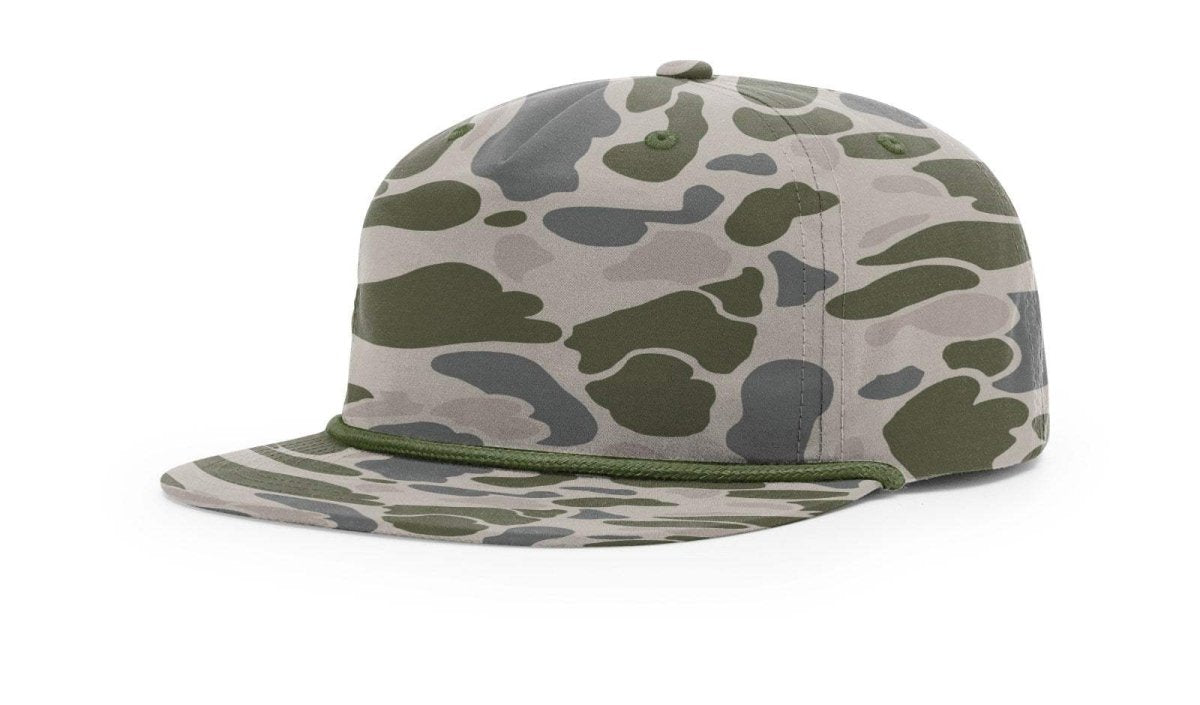 Richardson 256P Umpqua Camo – Personalized Leather Patch "Grandpa" Hat in MARSH DUCK CAMO W/ ARMY OLIVE - The Luua Company