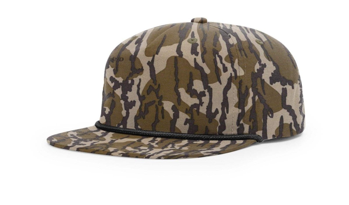 Richardson 256P Umpqua Camo – Personalized Leather Patch "Grandpa" Hat in MOSSY OAK BOTTOMLAND W/ BLACK - The Luua Company