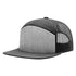 Richardson 168 - Flat Bill Hi - Pro 7 Panel Trucker Hats in Heather Grey/ Black - The Luua Company