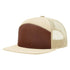 Richardson 168 - Flat Bill Hi - Pro 7 Panel Trucker Hats in Brown/ Khaki - The Luua Company