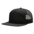 Richardson 168 - Flat Bill Hi - Pro 7 Panel Trucker Hats in Black - The Luua Company