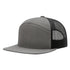 Richardson 168 - Flat Bill Hi - Pro 7 Panel Trucker Hats in Charcoal/ Black - The Luua Company