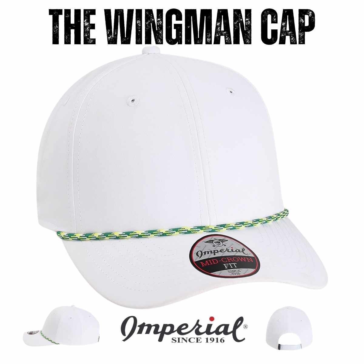 Custom Imperial 7054 "The Wingman" Cap – Structured 6-Panel Performance Rope Hat