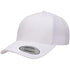 Custom Yupoong 6606 Retro Trucker Hat | Personalized Leather Patch Cap in white - The Luua Company