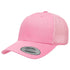 Custom Yupoong 6606 Retro Trucker Hat | Personalized Leather Patch Cap in pink - The Luua Company