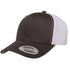 Custom Yupoong 6606 Retro Trucker Hat | Personalized Leather Patch Cap in charcoal/white - The Luua Company