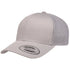 Custom Yupoong 6606 Retro Trucker Hat | Personalized Leather Patch Cap in silver - The Luua Company